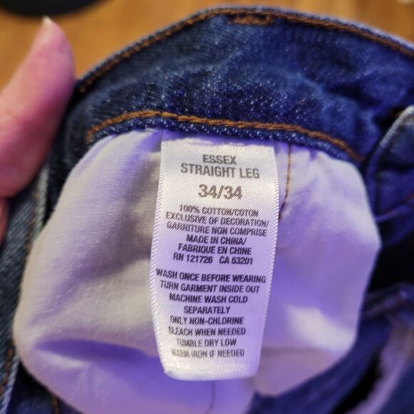 Lot of 2 Aeropostale Essex Straight Men's Jeans 34x33 100% Cotton Heavyweight - Picture 5 of 8